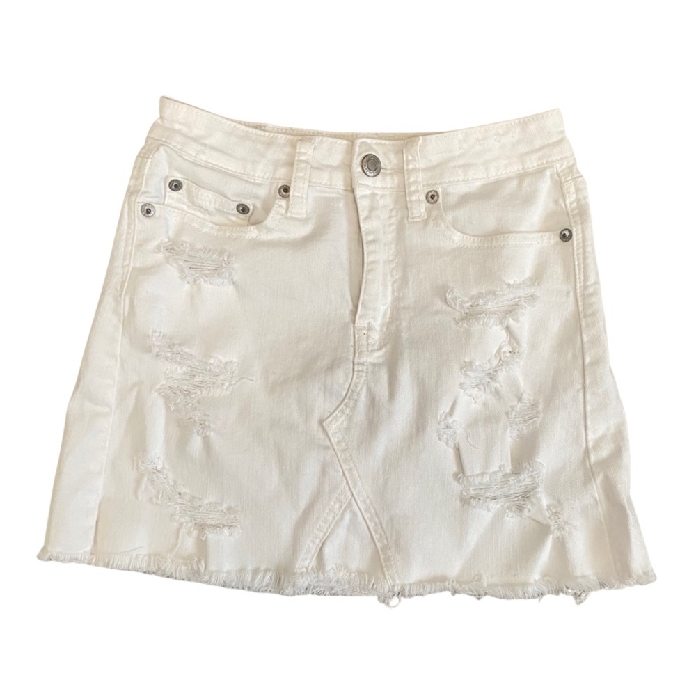 White Jean Skirt ✨